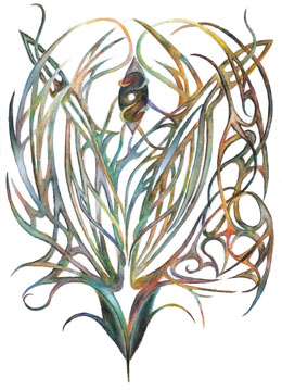 「樹根形面具」 盧冠宇（14歲）作 