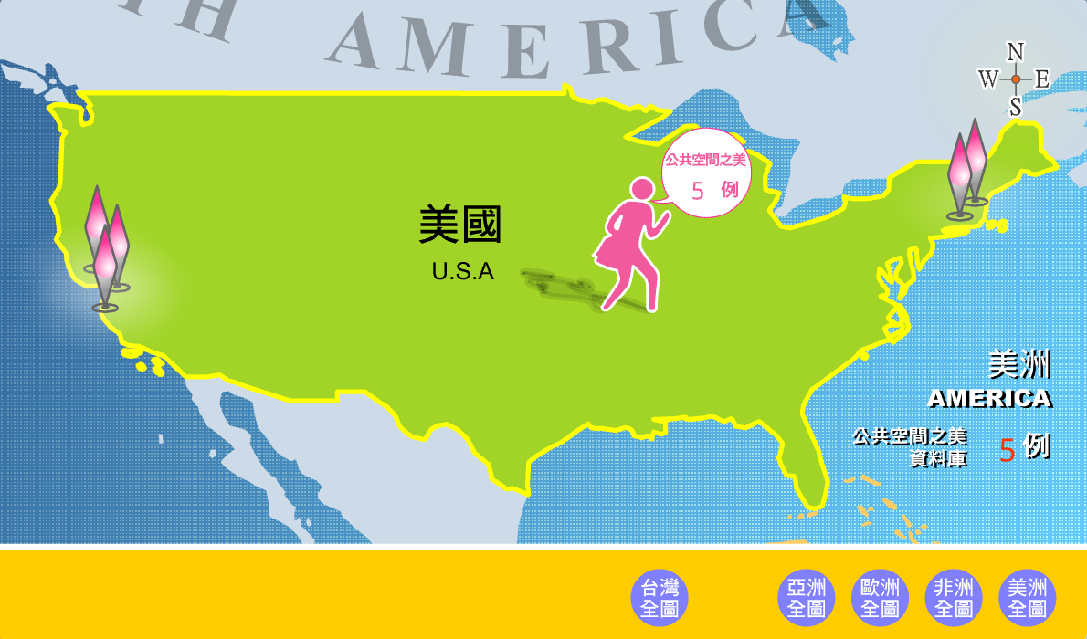 地圖：美洲全圖-美國